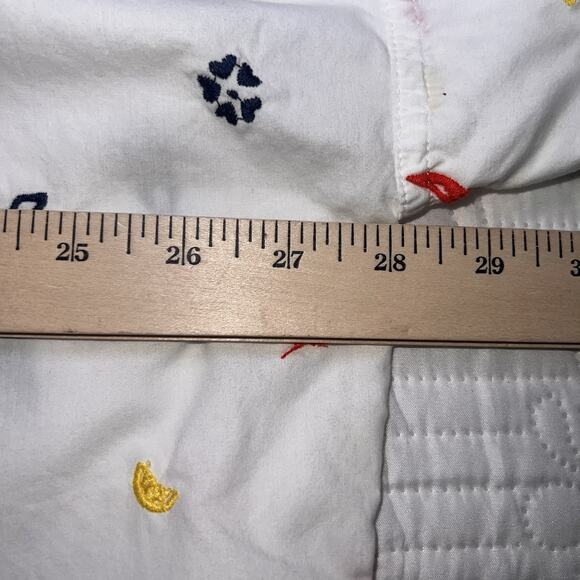 Madewell Courier Shirt Women Size XL White Summer Friday Embroidered Button Back - Picture 8 of 15